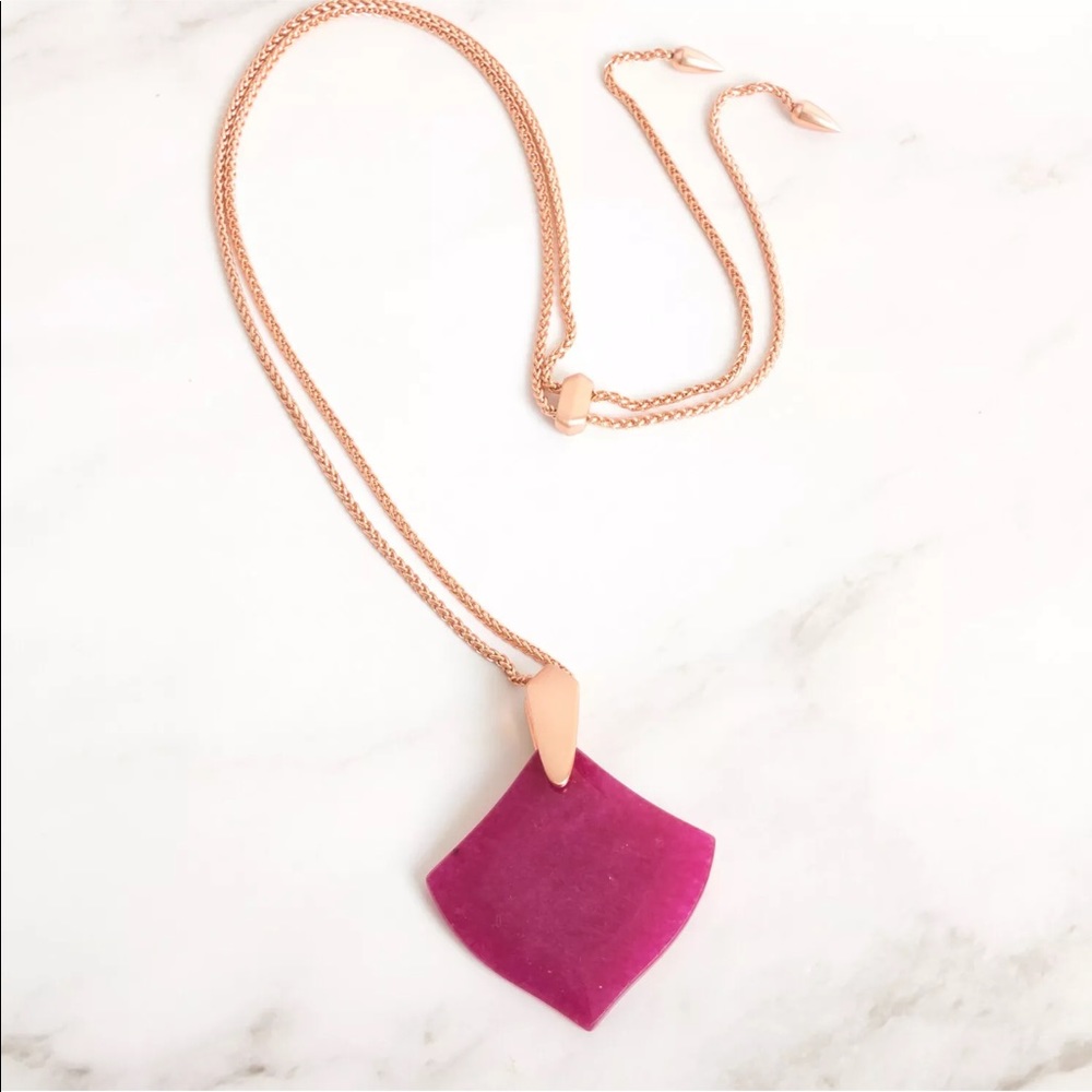Kendra Scott Aislinn Pendant Necklace Purple Agate